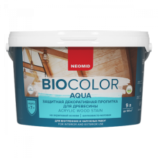 BIO COLOR aqua защитная декоративная пропитка бесцветный 9 л РАСПРОДАЖА