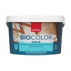 BIO COLOR aqua защитная декоративная пропитка бесцветный 9 л
