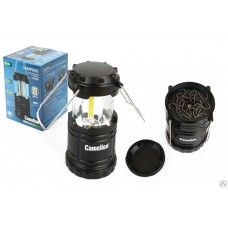 Camelion LED5632(Фонарь.для кемпинга 3XR03.черный  3X COB LED.пласт.кор.)