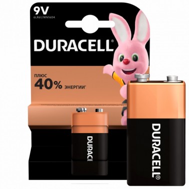 Батарейка DURACELL 6LR61 BL1 PLUS (1шт в упак)