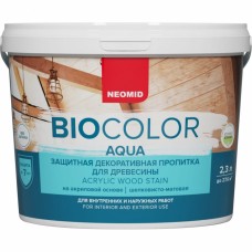 BIO COLOR aqua защитная декоративная пропитка белый 2,3л