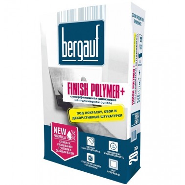 Шпаклевка Bergauf Finish Polymer+20кг Финишная на полимерной основе (64 меш/пал)