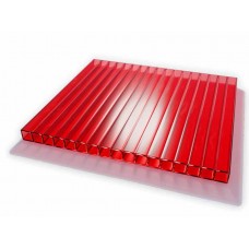 Сотовый поликарбонат 8мм Красный(6000х2100)Кристал