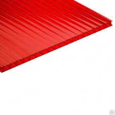 Сотовый поликарбонат 4мм Красный(6000х2100) КОЛИБРИ