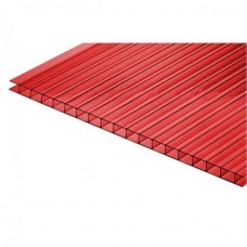 Сотовый поликарбонат 6мм Красный(6000х2100)