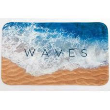 Набор ковриков 2шт для ванной,80х50+ 50х40см Этель Waves", велюр"