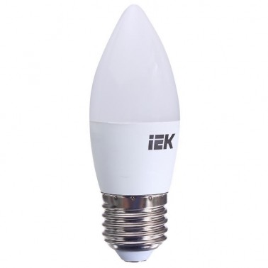 Лампа светодиодная LED  5 Вт Е27 IEK белый матовая свеча(9225408)