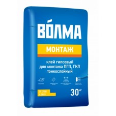 КЛЕЙ ВОЛМА МОНТАЖ 30кг (Для ГКЛ и ПГП) Распродажа