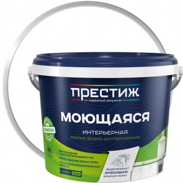 Краска ВД-АК 212(W-4) Престиж моющаяся матовая 4,5 кг