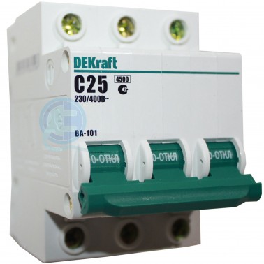 Выключатель автоматический DEKraft 3P-25A(9810757)