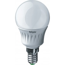 Лампа светодиодная LED  5 Вт Е14 Navigator белый шар(94478 NLL-P-G45)*