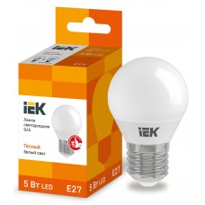 Лампа светодиодная LED  7 Вт Е27 IEK белый матовый шар(6095819)