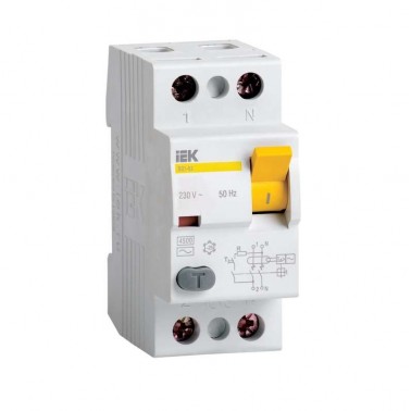 Выключатель дифференц. тока (УЗО) IEK 2П 16A (MDV10-2-016-030)